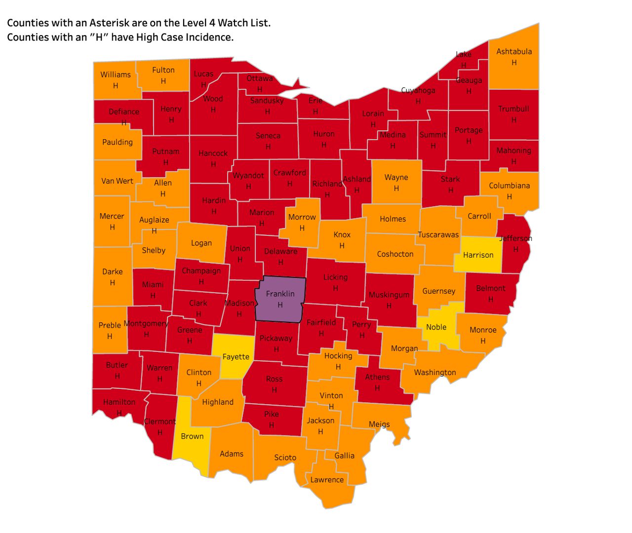 Franklin County hits purple alert level for COVID-19 spread