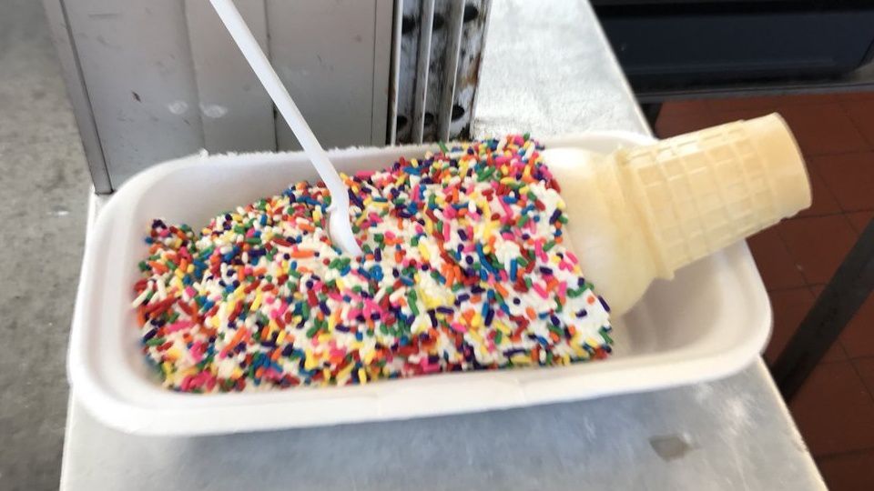 Sideways ice cream