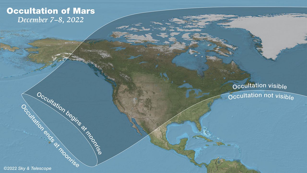 The full ‘Cold Moon’ makes Mars disappear on Dec. 7