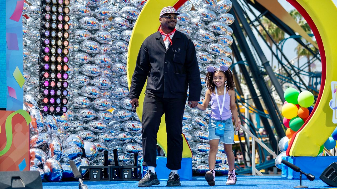 Pictured here are Martellus and A.J. Bennett at Disney California Adventure. (Disney)