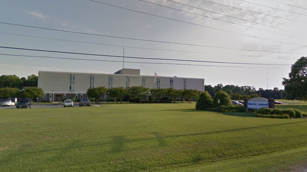 Martin General Hospital in Williamston, in Martin County, suspended operations Thursday and is filing for bankruptcy. (Google Maps)