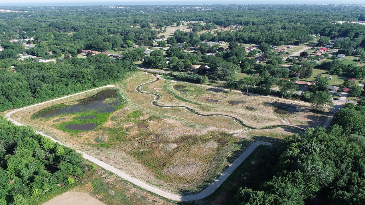 Martin’s Run Wetland And Stream Restoration Project in Lorain County. (Photo courtesy of H2Ohio)