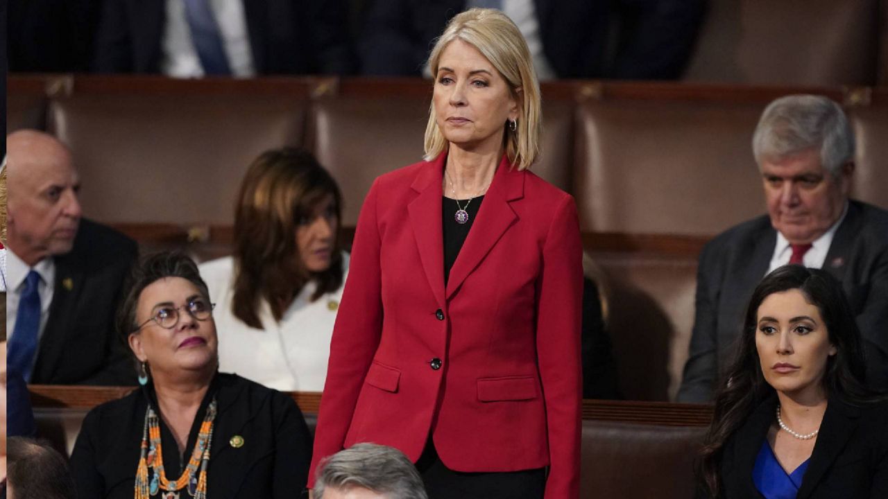 Rep. Mary Miller, R-Ill., votes for Rep. Jim Jordan, R-Ohio, during the third round of votes for House Speaker on the opening day of the 118th Congress at the U.S. Capitol, Tuesday, Jan. 3, 2023, in Washington.(AP Photo/Alex Brandon)