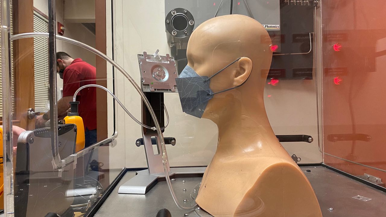 NC State Professor tests mask performance in his lab