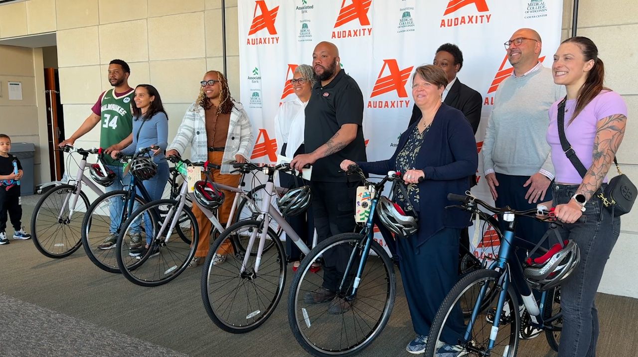 Associated Bank donated bikes to Wisconsin cancer survivors and caregivers. (Abbey Taylor/Spectrum News 1)