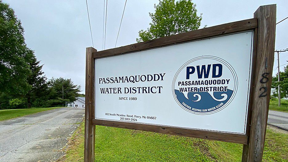 Passamaquoddy Water District sign