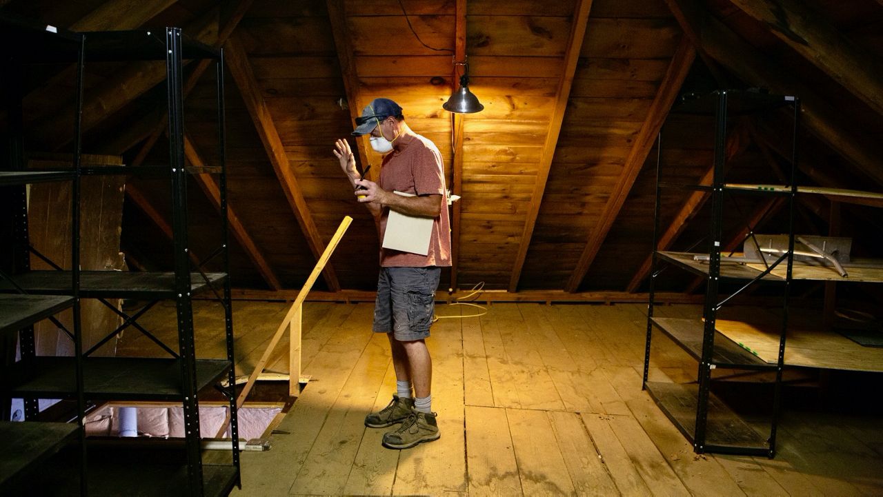 Contractor in attic