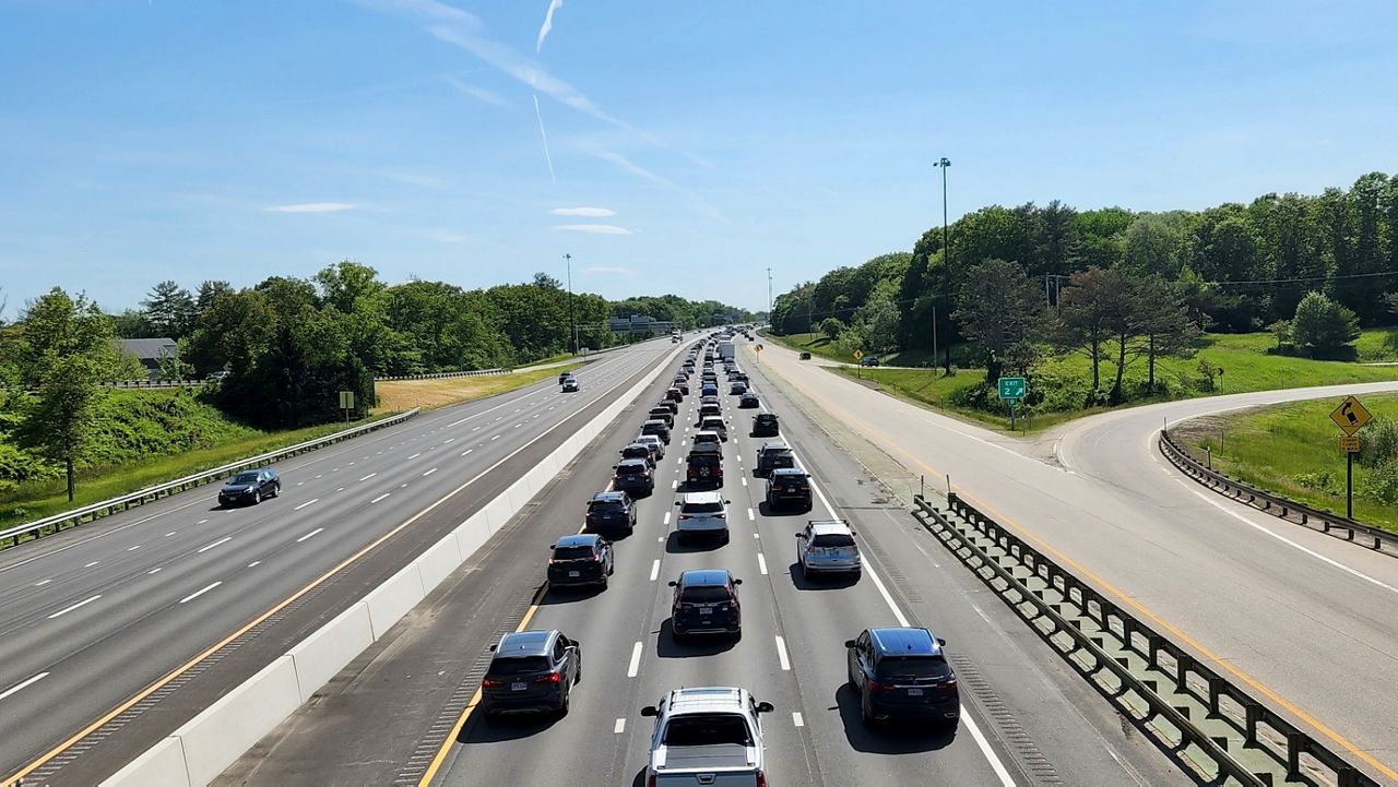 Cars on Maine Turnpike