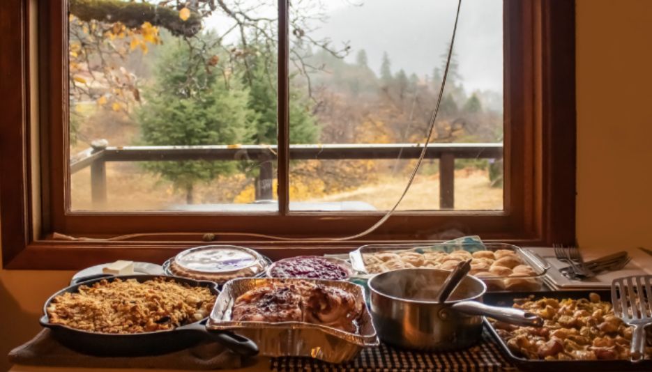 A table of food