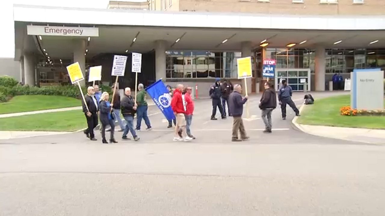 Strike at Mercy Hospital underway after contract agreement could not be reached by deadline
