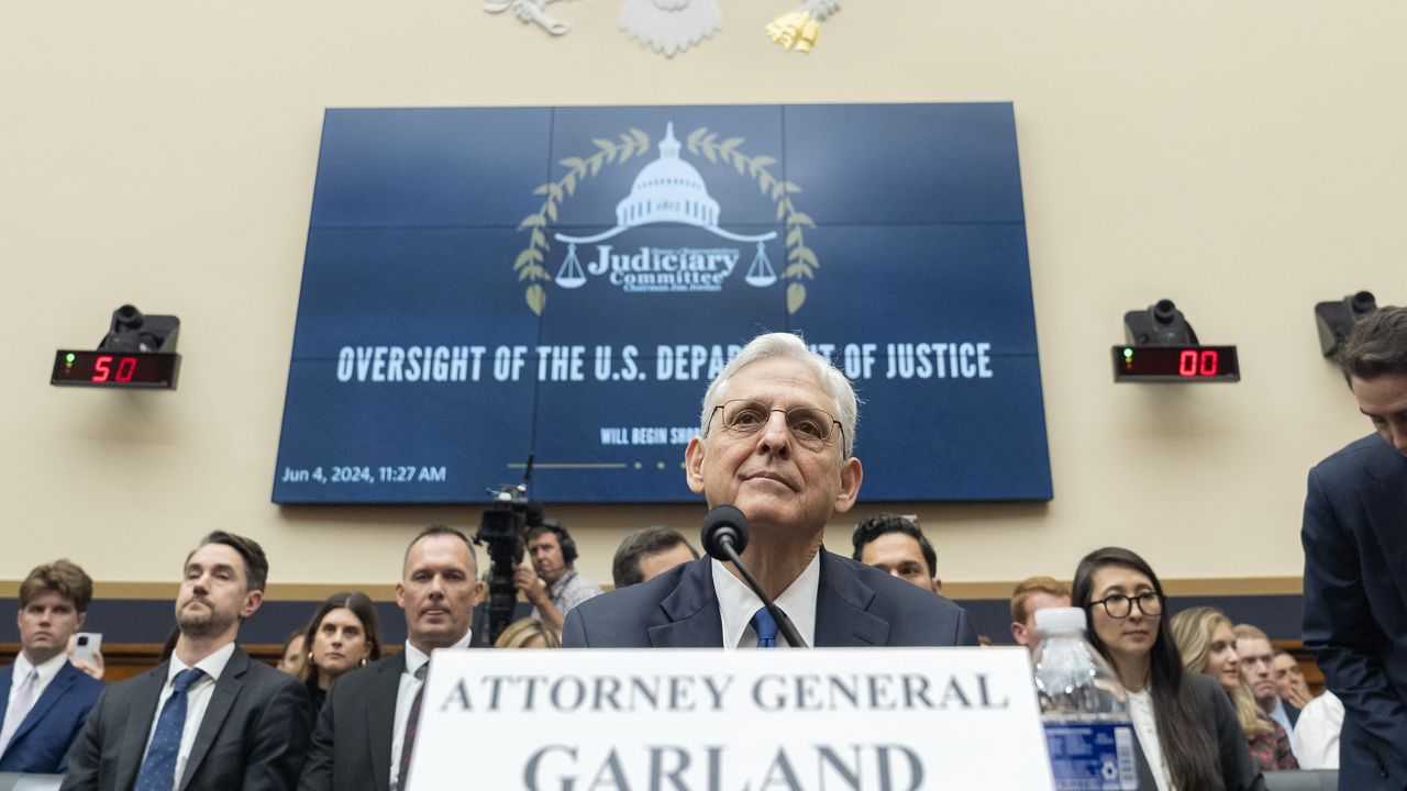 Attorney General testifies during a House Judiciary Committee hearing on the Department of Justice, Tuesday, June 4, 2024, on Capitol Hill in Washington. (AP Photo/Jacquelyn Martin)