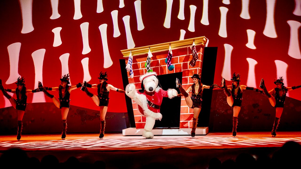 Knott's Merry Farm's Merry Christmas Snoopy ice show. (Courtesy Knott's Berry Farm)