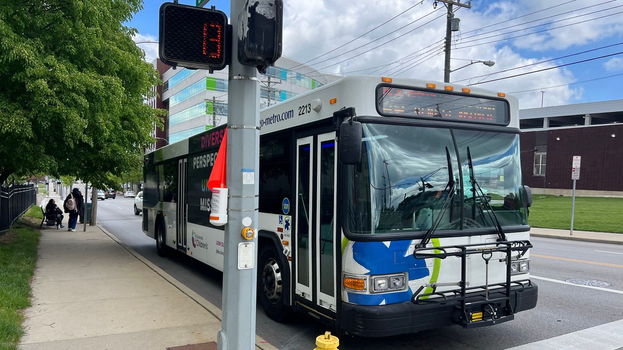 A Metro bus in Cincinnati, Ohio on Wednesday, April 24, 2024.