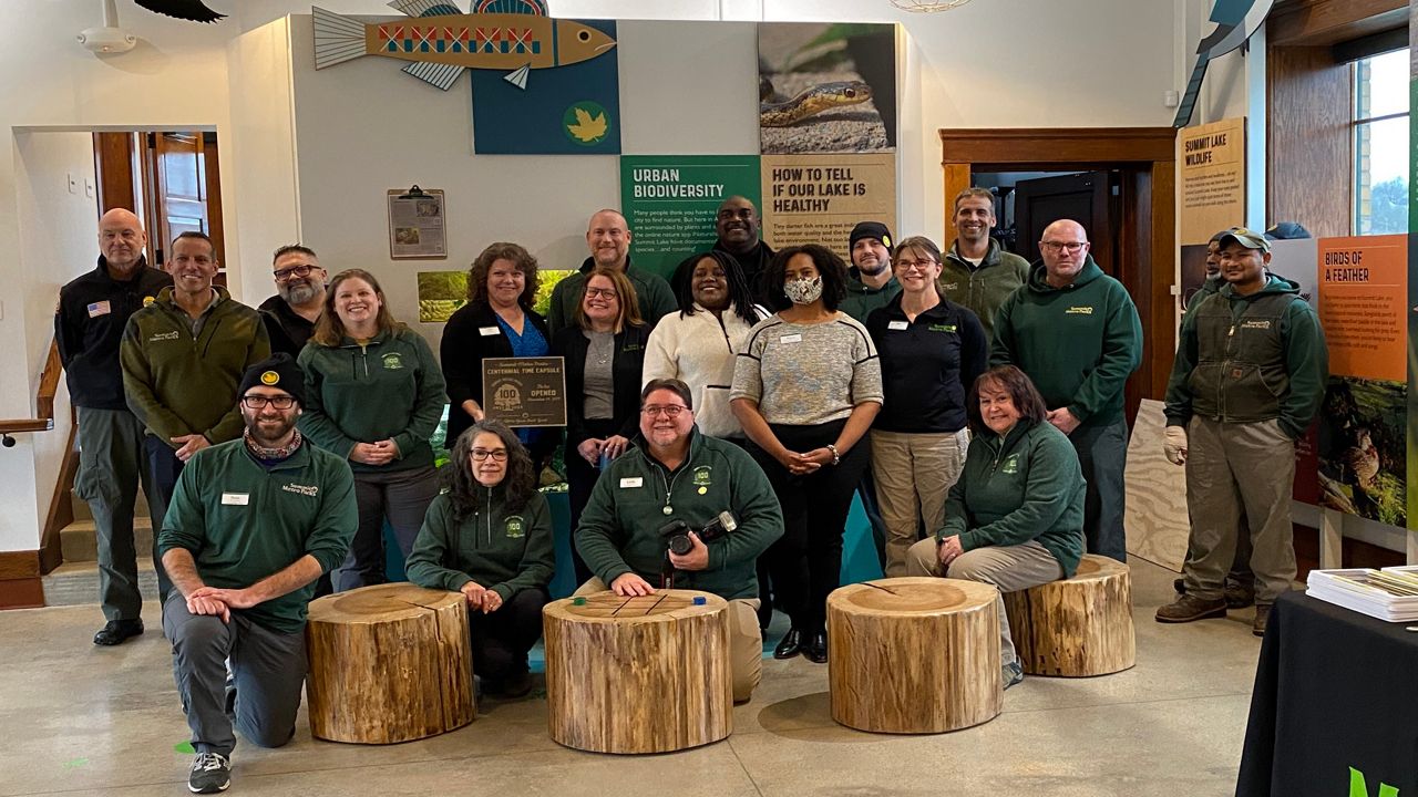 Summit Metro Parks staff created a time capsule to be opened in 2071 by future parks staff. (Spectrum News/Jennifer Conn)