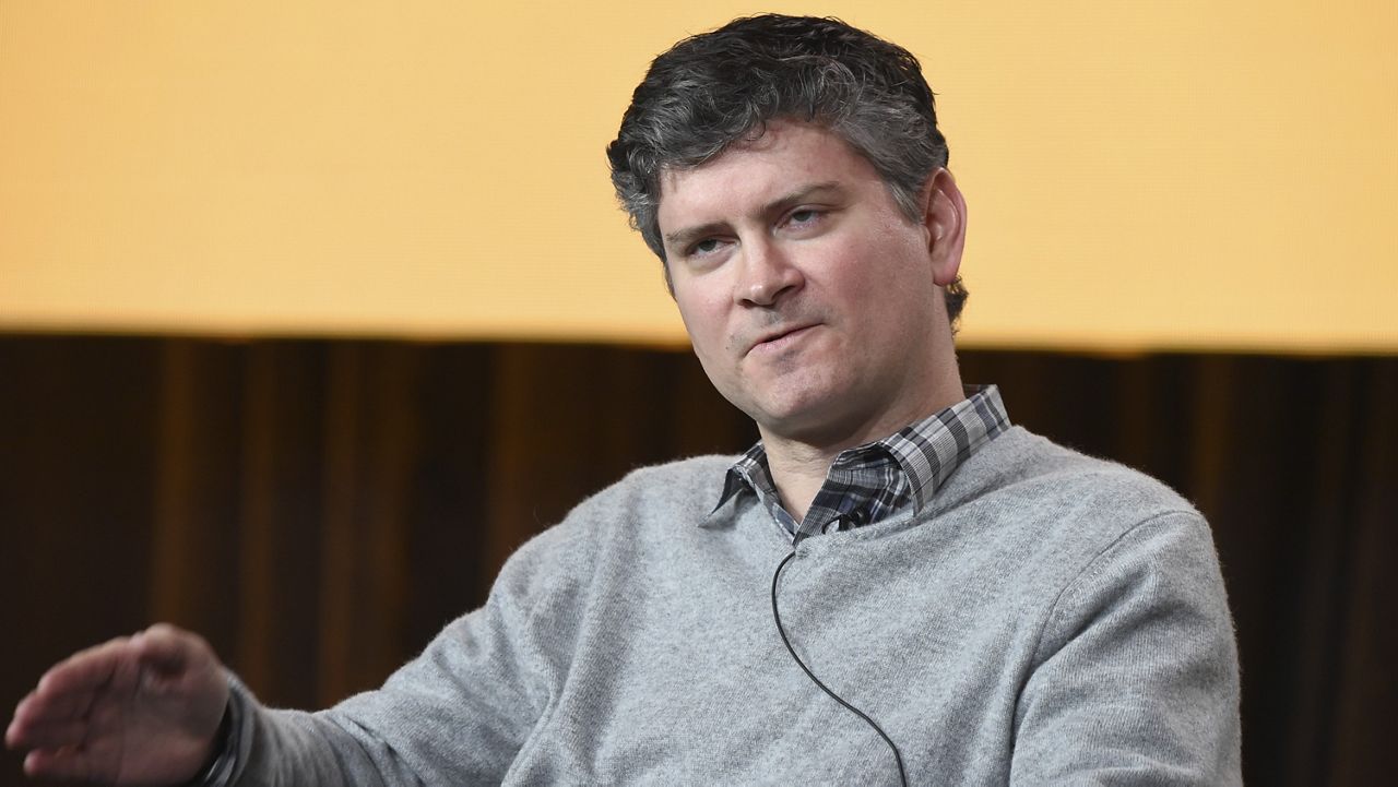 Executive producer Michael Schur speaks in NBC's 