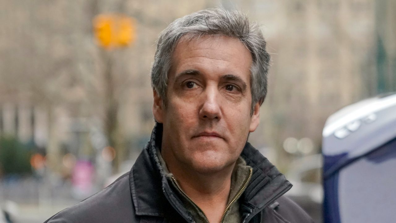 Michael Cohen leaves a Manhattan building after meeting with prosecutors on March 10, 2023 in New York.