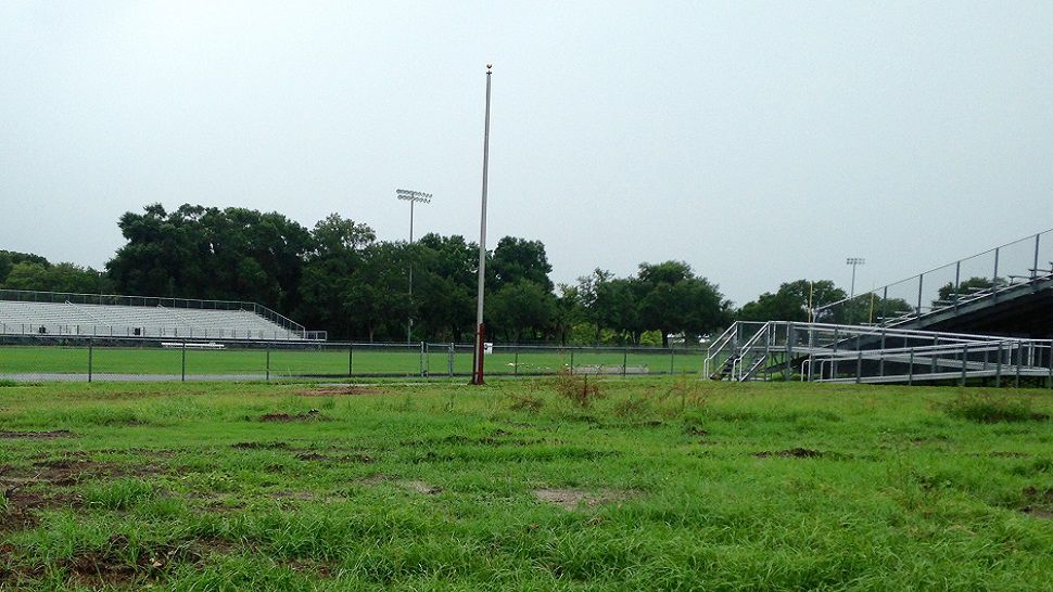 Hezekiah B. Walters, 14, collapsed on the field at Middleton High School on Tuesday after during conditioning drills. (Josh Rojas/Spectrum Bay News 9)