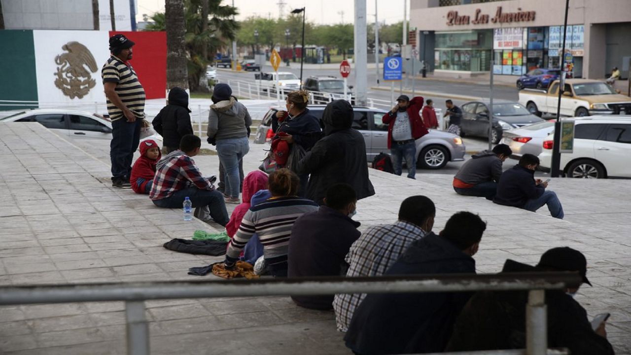 Migrants sleep under a gazebo at a park in the Mexican border city of Reynosa, Saturday, March 27, 2021. Dozens of migrants who earlier tried to cross into the U.S. in order to seek asylum have turned this park into an encampment for those expelled from the U.S. under pandemic-related presidential authority. (AP Photo/Dario Lopez-Mills)