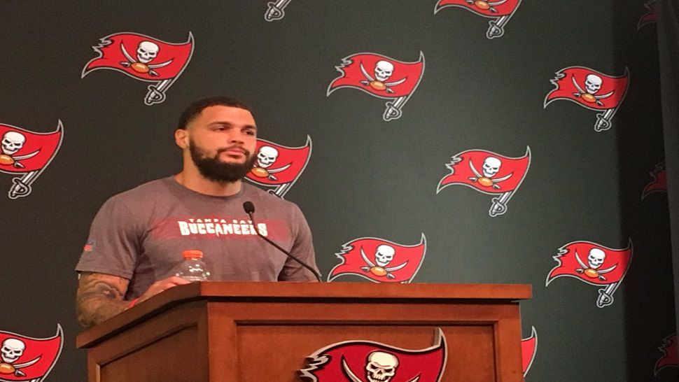 Mike Evans speaks out on Jameis Winston's 3-game suspension at One Buc Place (Photo: Spectrum Sports 360)