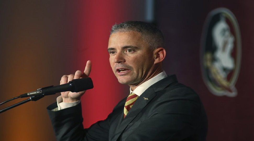 Since taking over as Florida State coach in December, Mike Norvell has spent seemingly endless hours laying the foundation of his program. (AP FILE PHOTO)
