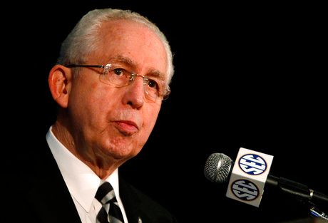 Southeastern Conference Commissioner Mike Slive speaks during SEC media days in Hoover, Ala. (AP Photo/Butch Dill, File)