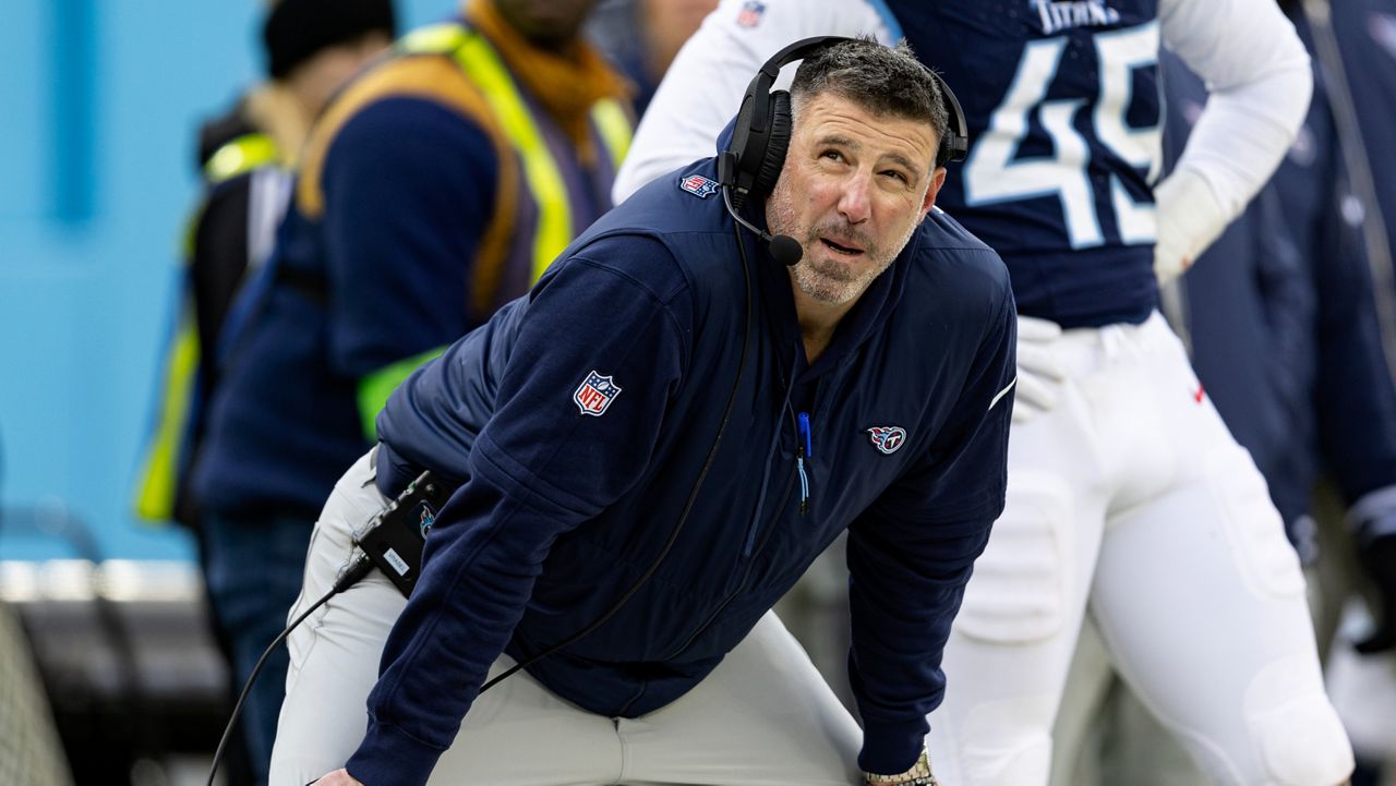 Tennessee Titans head coach Mike Vrabel watches play during an NFL football game against the Jacksonville Jaguars on Sunday, Jan. 7, 2024, in Nashville, Tenn. (AP file photo/Wade Payne)