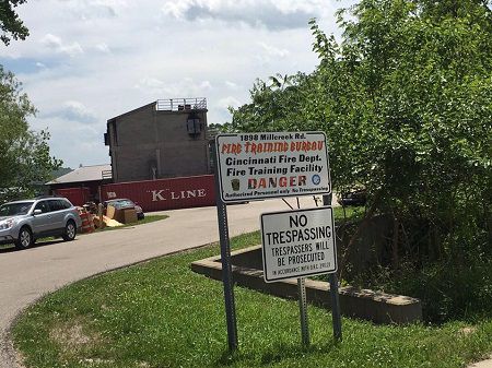 A photo outside an existing Cincinnati fire training site on Millcreek Road. (Photo courtesy of Cincinnati Fire Department)