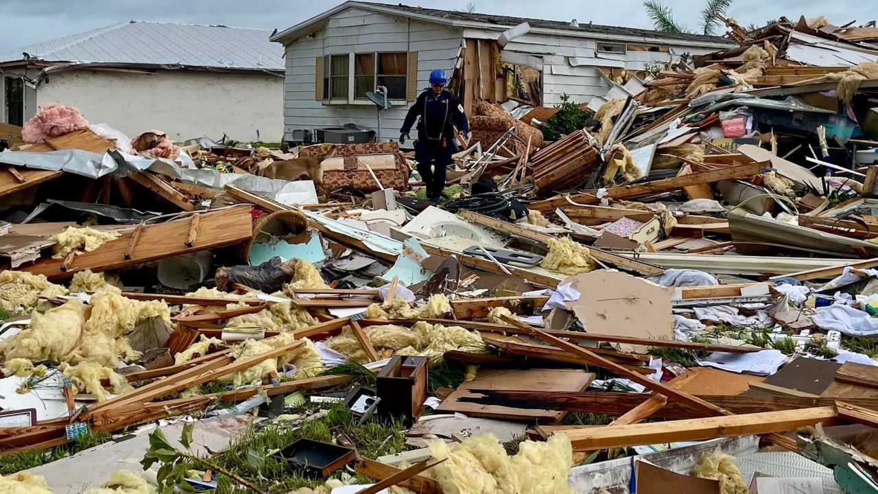 FILE - Ohio Task Force 1 members carry out search and rescue missions in Saint Lucie, Florida, after Hurricane Milton. (Photo courtesy of Ohio Task Force 1)