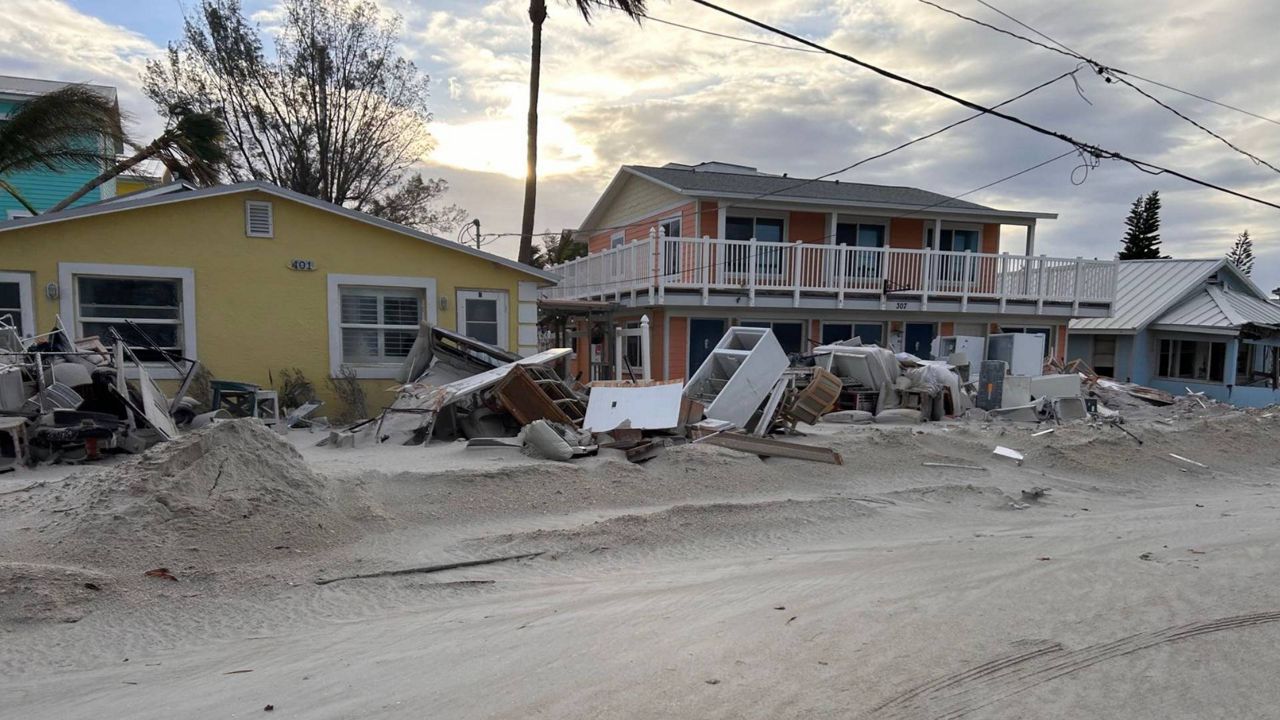 Bradenton Beach was lined with debris after Hurricane Milton made landfall in Florida. (Photo: Florida Region 3 Incident Management Team PIO Jeremi Roberts)