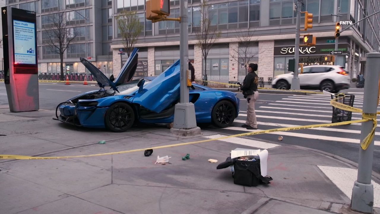 Thieves crash stolen McLaren in failed Hell's Kitchen luxury car heist