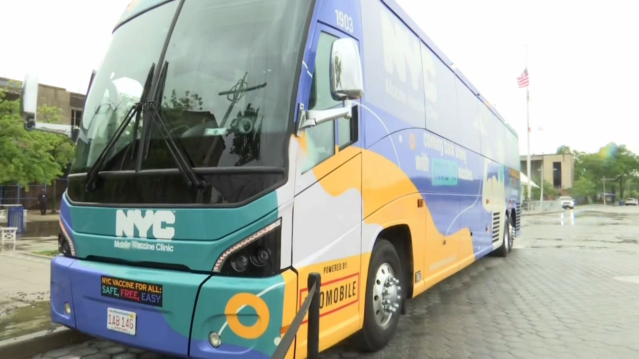 Vaccination buses make a presence on NYC beaches