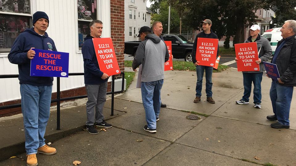 Mohawk Ambulance Employees Stage Protest