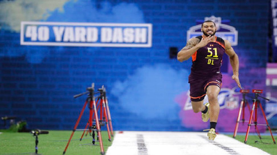 Montez Sweat sets big-man record for 40-yard dash