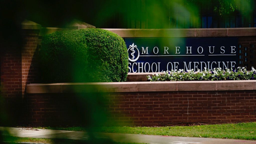 The Morehouse School of Medicine building is seen on Wednesday, May 4, 2022, in Atlanta. (AP Photo/Brynn Anderson)