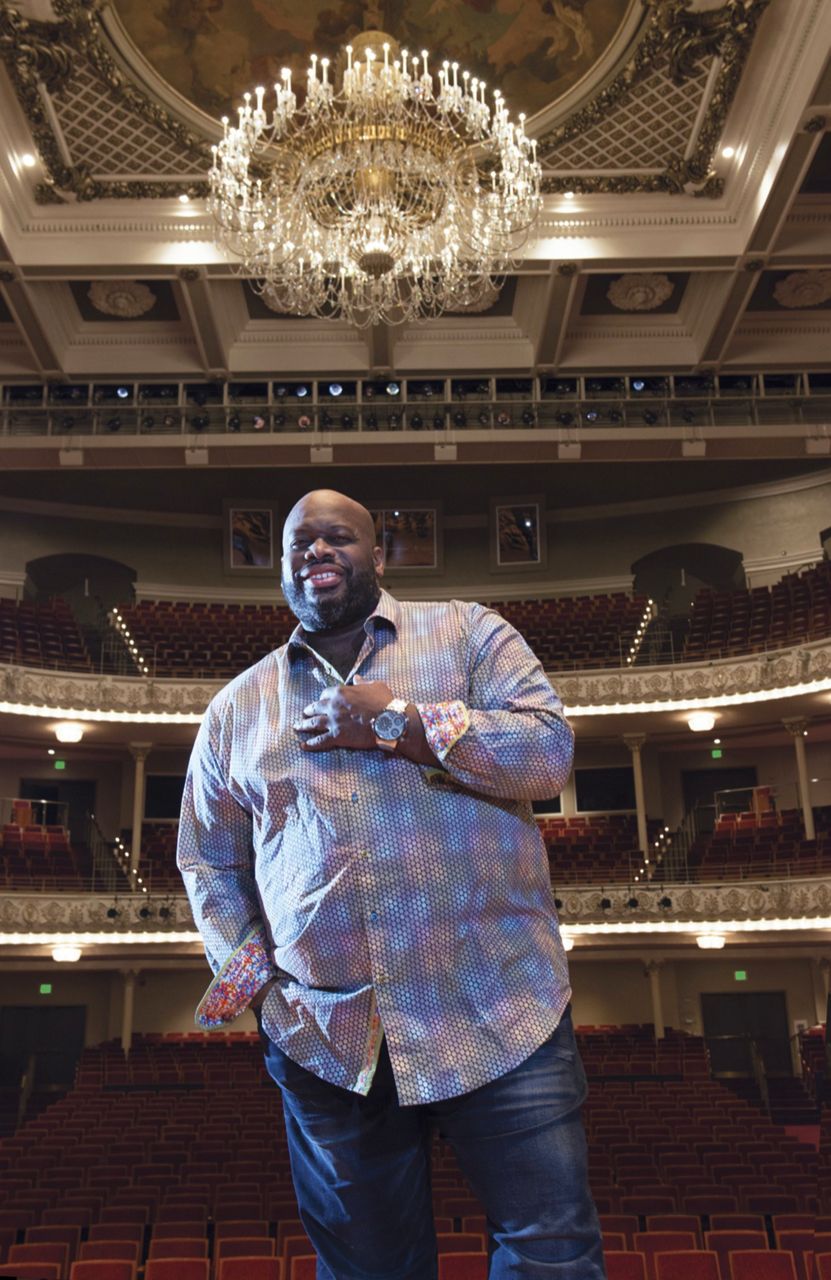 Morris Robinson on the stage of Cincinnati Music Hall. (Provided: Cincinnati Opera/Philip Groshong)