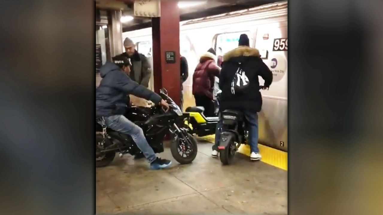 Video Shows Motorbikes Being Ridden Onto Midtown Subway