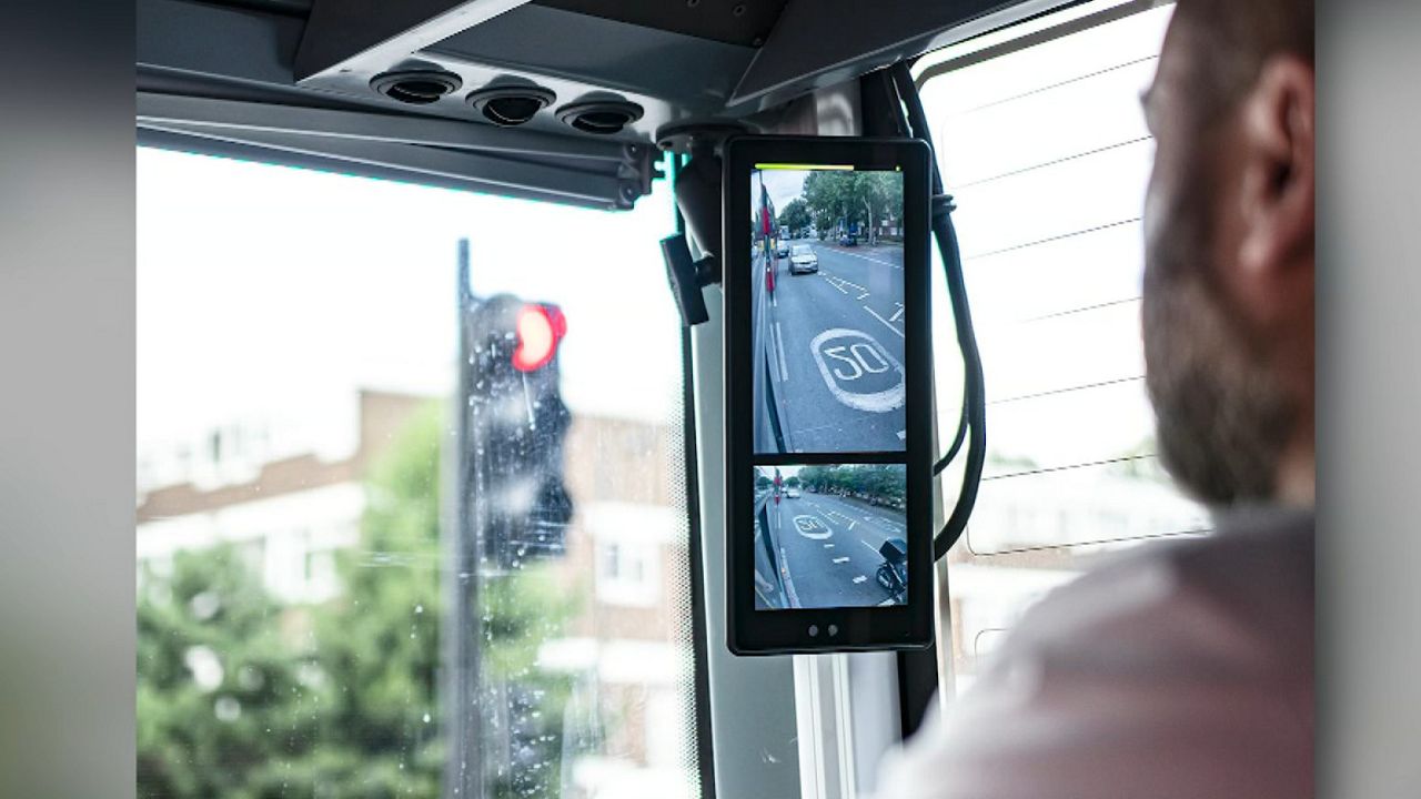 Digital ‘e-mirrors’ could soon be installed on MTA buses in New York City. (Courtesy MTA)