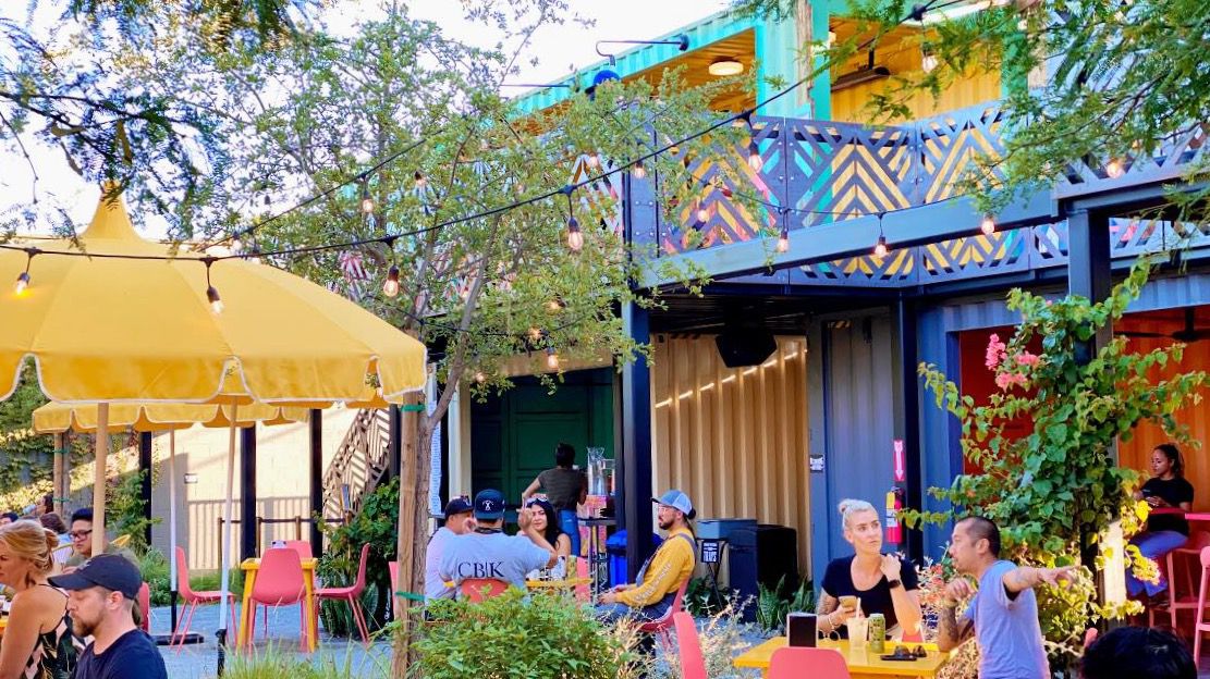 Modern Times Leisuretown beer garden is just one feature of the 33,000-square-foot space