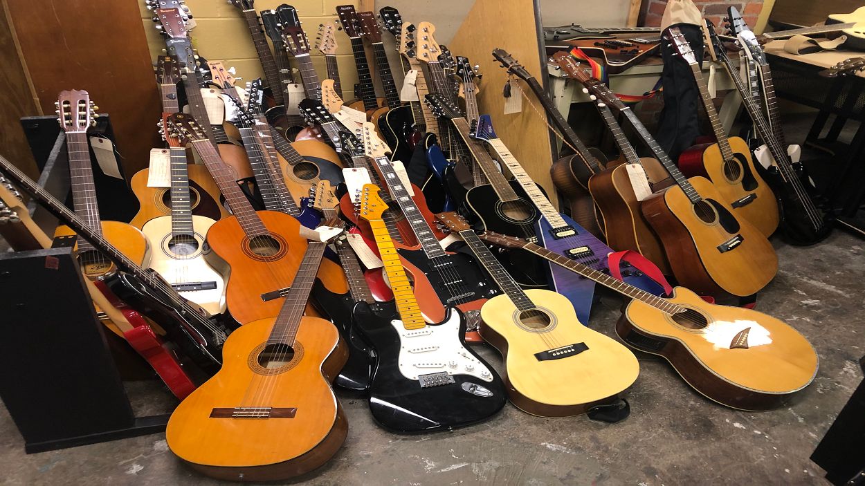 Music instruments at Fort Hayes courtesy of The Columbus Music Commission