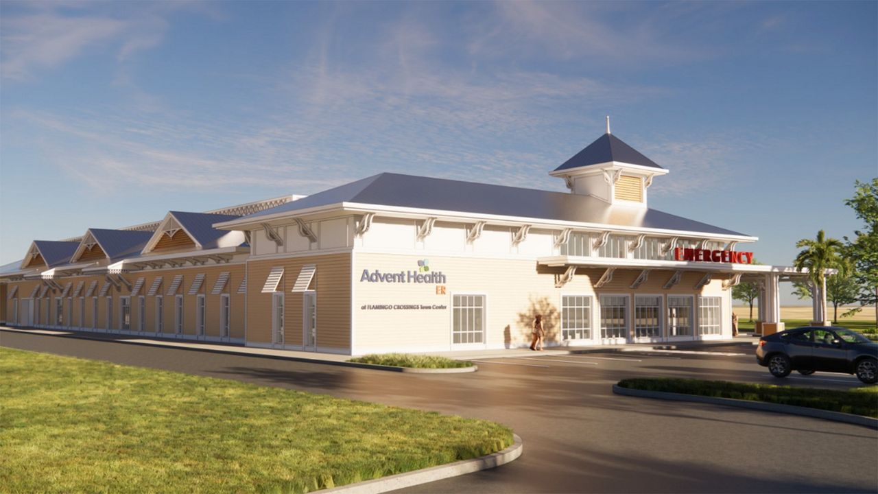 Artist rendering of AdventHealth ER at Flamingo Crossings Town Center. (Photo: AdventHealth)