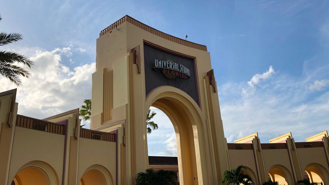 The entrance to Universal Studios Florida at Universal Orlando Resort. (Ashley Carter/Spectrum News)