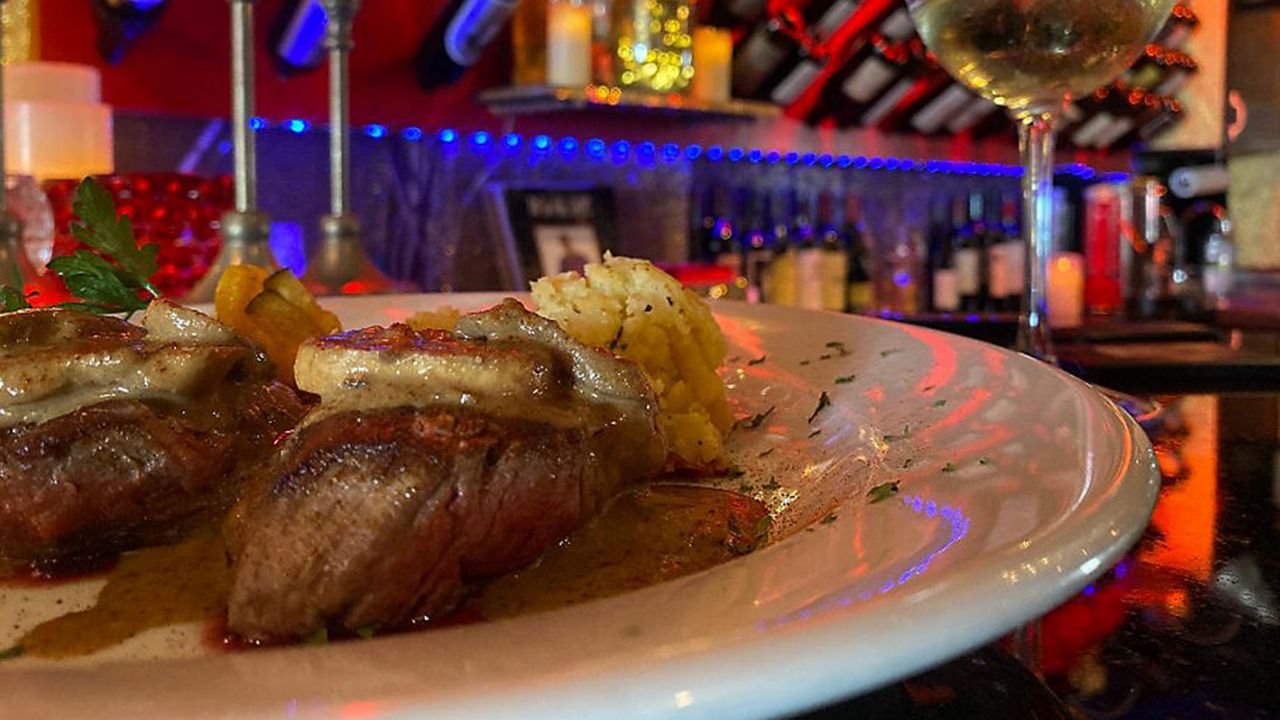 Scotts on Fifth in Indialantic serving up classic Steak Diane