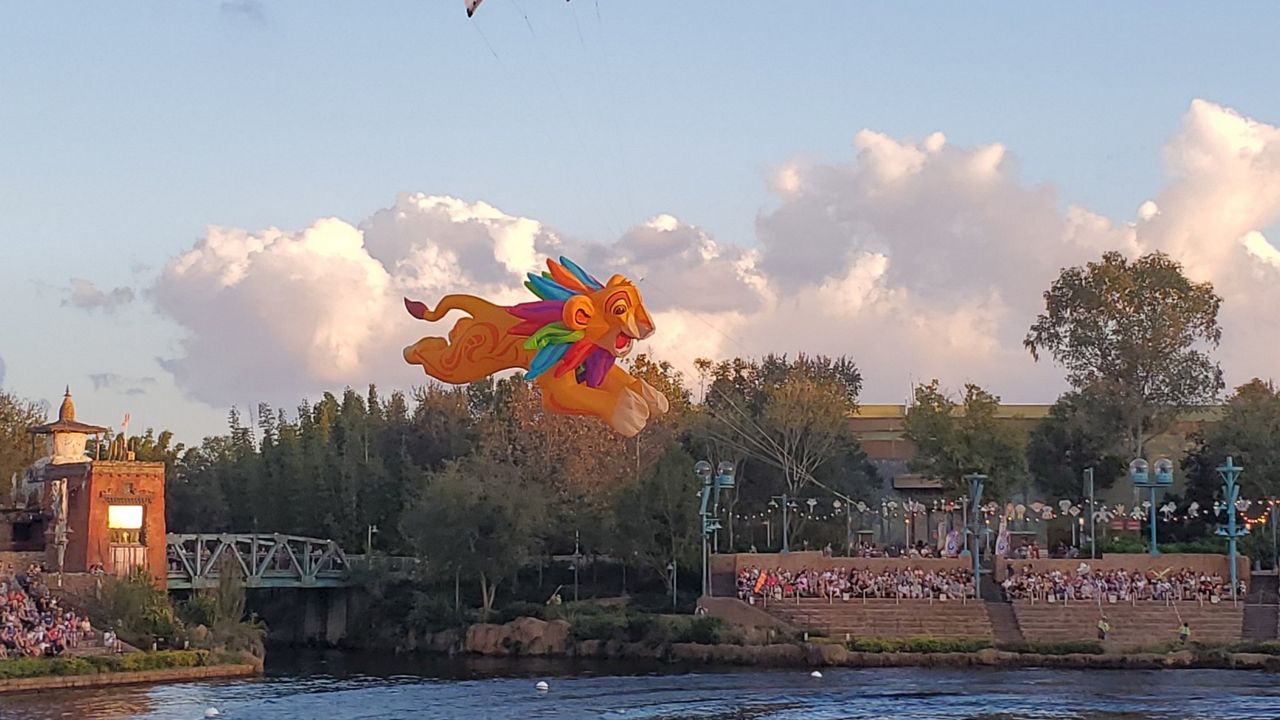 Simba kite during Disney KiteTails at Disney's Animal Kingdom. (Spectrum News/Ashley Carter)