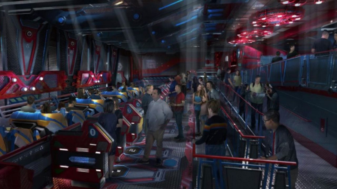 Concept art of the Guardians of the Galaxy: Cosmic Rewind load area. (Photo courtesy: Zach Riddley/Instagram)