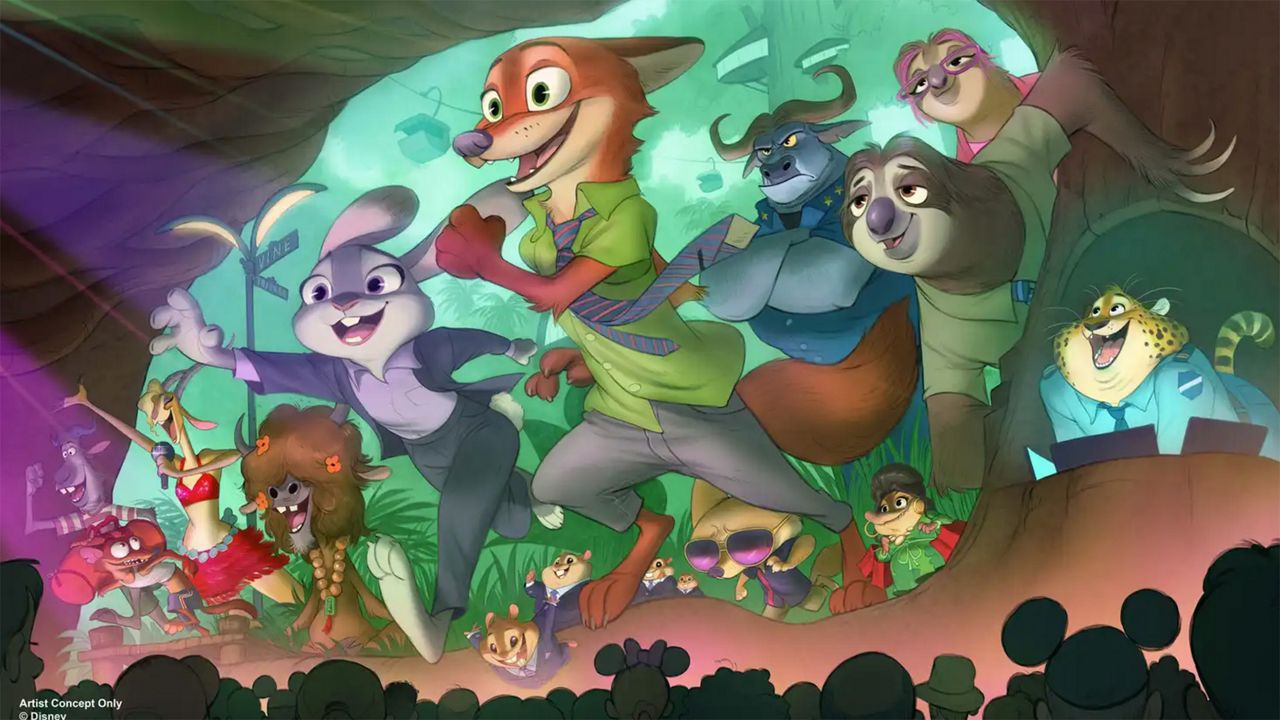 Concept art for a new "Zootopia"-themed show for the Tree of Life at Disney's Animal Kingdom. (Photo: Disney)