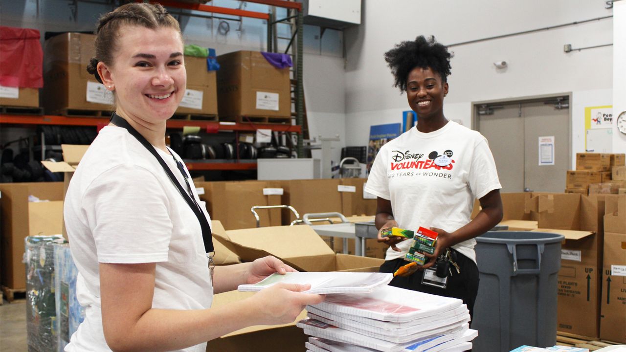 Disney cast members collected school supplies and donations this summer to help Florida students and teachers get ready for the new school year. (Photo: Disney)