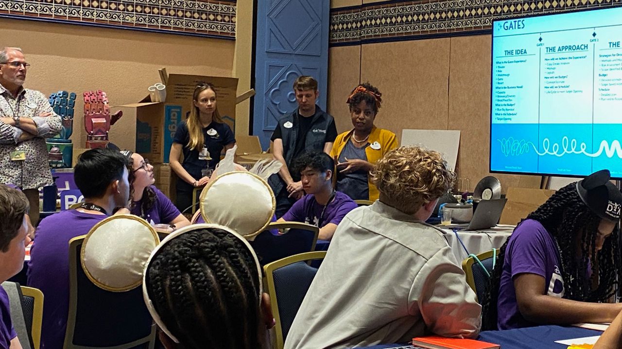 Students hear from Walt Disney Imagineers during a career workshop at the Disney Dreamers Academy. (Spectrum News/Ashley Carter)