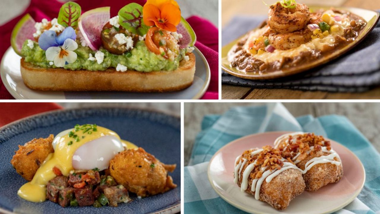 The EPCOT Sunshine Griddle Outdoor Kitchen will serve brunch items such as avocado toast and fried cinnamon roll bites. (Courtesy of Disney)