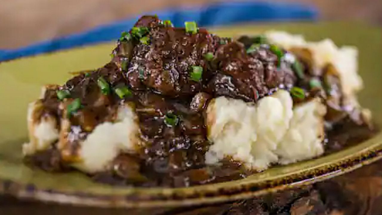 Beer-braised Beef served with smoked gouda mashed potatoes. (Photo: Disney)
