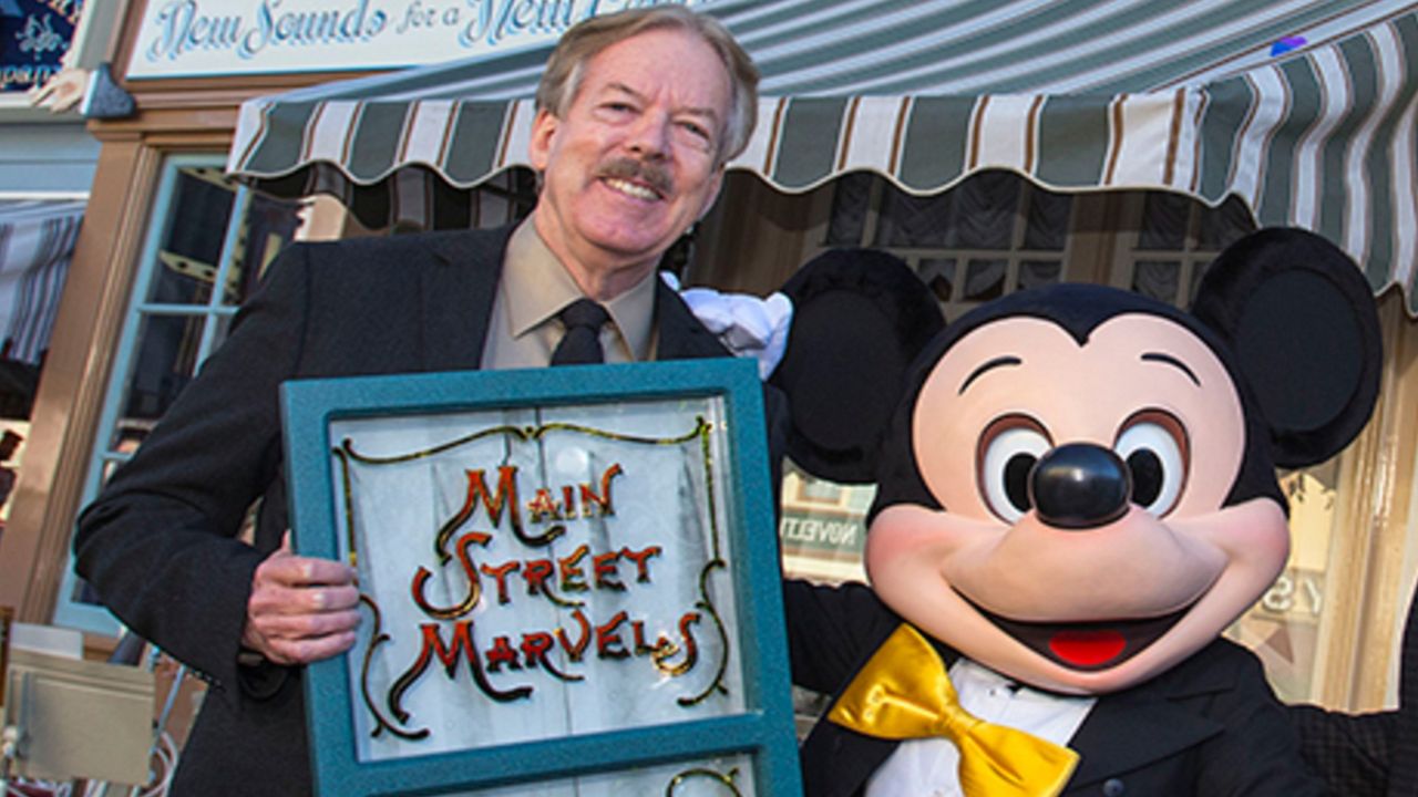 Tony Baxter receiving an honorary window on Main Street, U.S.A. at Disneyland park in 2013. (Photo courtesy of Disney)